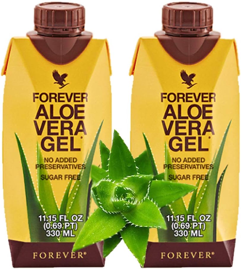 Forever Living Aloe Vera Gel® Minis (330mL/11.15oz Καθένα) 99,7% Pure Inner Leaf Aloe Vera Gel, No Added Preservatives. Χωρίς γλουτένη (πακέτο του 2)