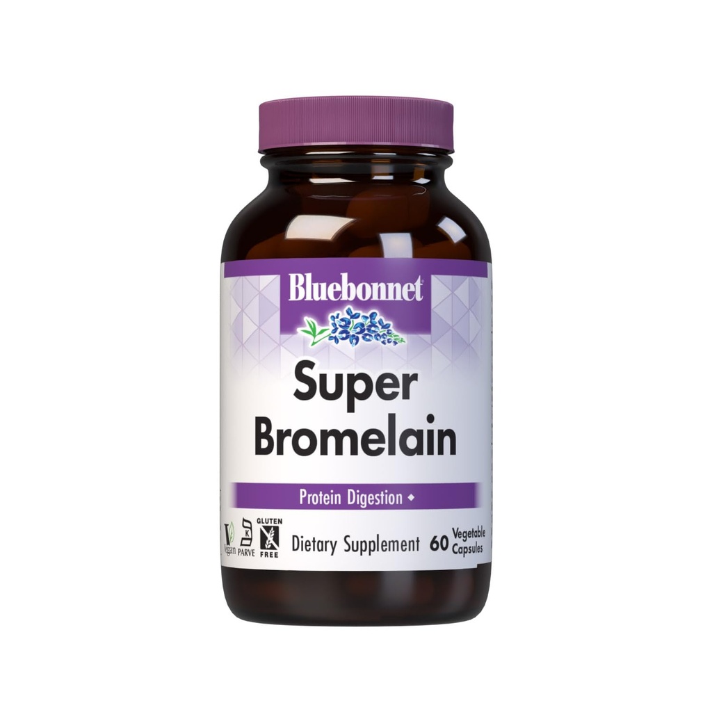 BlueBonnet Super Bromelain Χορτοφαγικές Κάψουλες, 500 mg, 60 Count