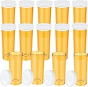 Pill Bottles Empty with Caps(14 Pack), 8 Dram Small Plastic Medicine Bottle Easy Open Prescription Medication Container Vials Clear Travel Pill Bottle Case