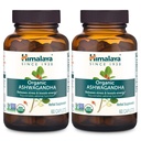 Himalaya Organic Ashwagandha, 120 Day Supply, συμπλήρωμα βοτάνων για ανακούφιση από το στρες, ενεργειακή υποστήριξη, περιστασιακή αϋπνία, USDA Organic, μη ΓΤΟ, Vegan, Gluten Free, 670 mg, 60 Caplets, 2 Pack