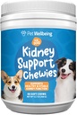 Pet Wellbeing Kidney Support Chewies for Dogs - Vet-Formulated - Υποστηρίζει υγιή και σταθερό νεφρό (Renal) λειτουργία, κανονική ισορροπία υγρών & επίπεδα ενέργειας, Rehmannia, Astragalus - 90 μαλακά μάσημα