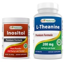 Best Naturals Ινοσιτόλη σε σκόνη 1 Lb & L-Θεανίνη 200mg