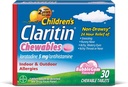 Claritin 24 ώρες Αλλεργία Μασώμενα για παιδιά, μη υπνηλία Αλλεργία Ανακούφιση, 30 κόμης