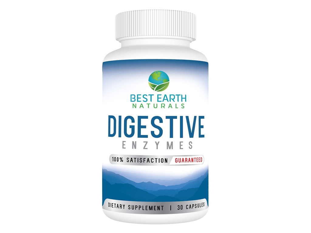 Καλύτερη φυσική της Γης Digestive Ένζυμα μέγιστη δύναμη Formula για να βοηθήσει στην προώθηση της υγιούς πέψης 30 κάψουλες λαχανικών