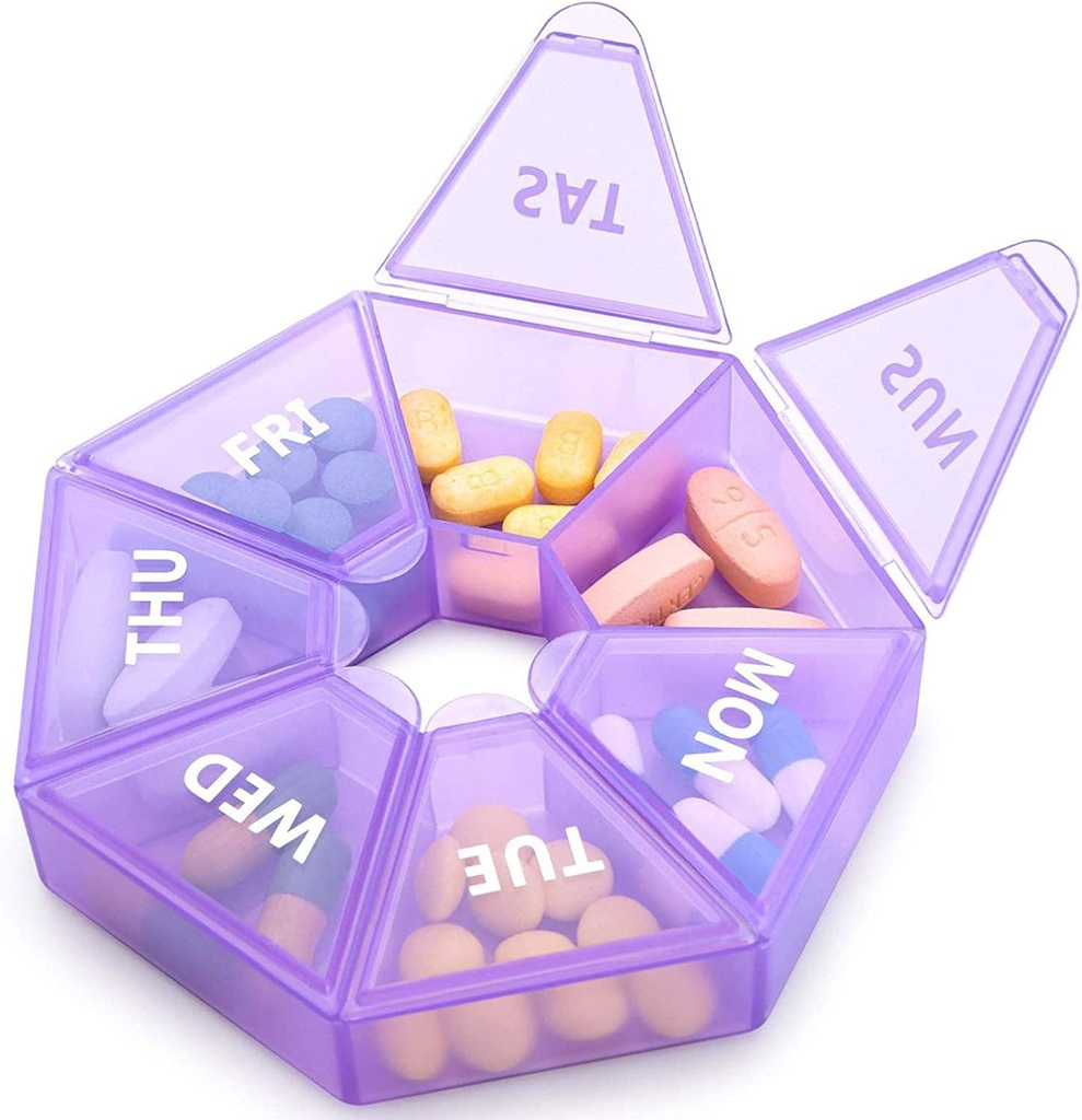 Εβδομαδιαία Hill Organizer Μεγάλη 7 ημέρα Hill Box Organizer Καθημερινή περίπτωση ιατρικής για τη βιταμίνη ψάρια χάπια Συμπληρώματα Αρθρίτιδα Φιλική