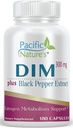 Pacific Nature's DIM 300mg with Black Pepper (180 Capsules) Diindolylmethane Supplement for Hormone Balance and Support for Both Men & Women - Gluten-Free, Non-GMO