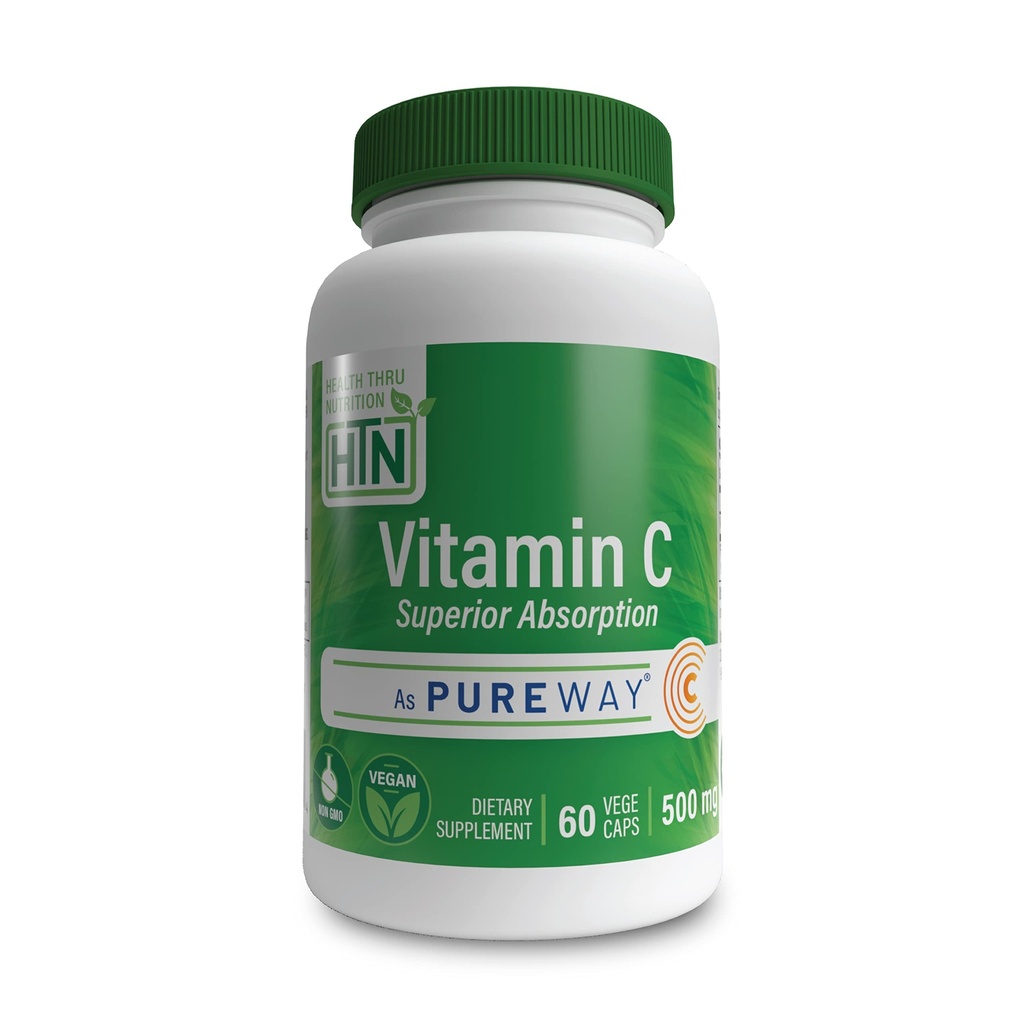 Υγεία Θρου Διατροφή Βιταμίνη-C 500mg ως PureWay-C 60 Vegecaps Ανώτερη απορρόφηση 
