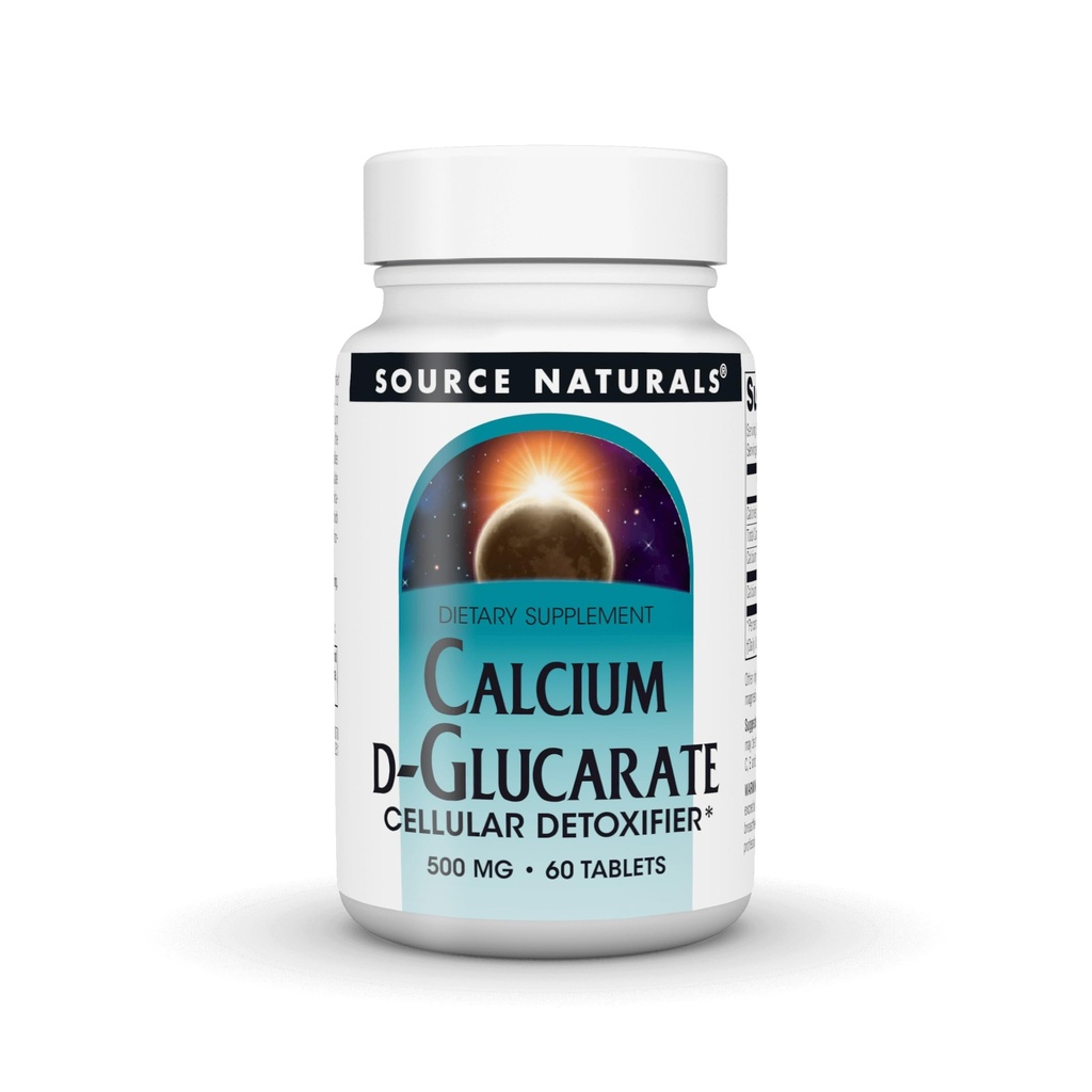 Πηγές Φυσικό ασβέστιο D- Glucarate 500mg Κυτταρικός αποτοξινωτής - 60 δισκία