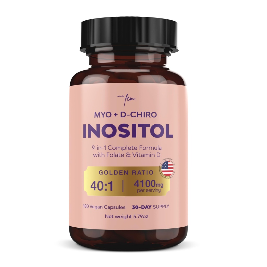 QSTA Myo-Inositol & D-Chiro Inositol συμπλήρωμα για τις γυναίκες 4100mg (40:1 Ratio) – 9-σε-1 Ορμονική & Μεταβολική Υποστήριξη με Φολικό, Βιταμίνη B6, B12, D3, Ψευδάργυρος & Χρώμιο