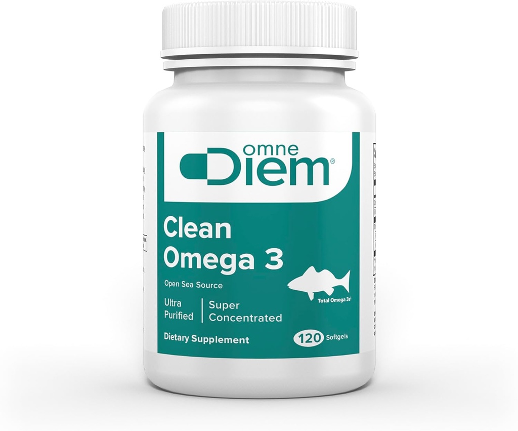Omne Diem Clean Omega 3 – 1020mg, 120 κάψουλες softgel – Συμπλήρωμα διατροφής ιχθυελαίου με Ω-3 λιπαρά οξέα: EPA & DHA