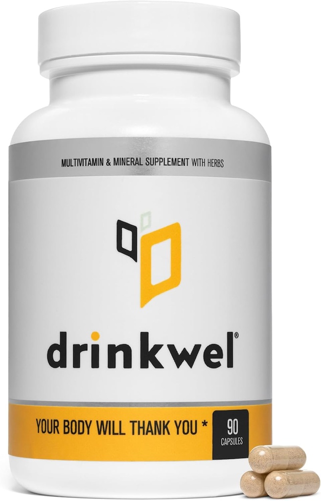 Ποτό για Καλύτερα πρωινά - Premium Multivitamin Supplement - Υποστήριξη ήπατος & Ανοσοποιητική Υποστήριξη - Γαϊδουράγκαθο γάλακτος, Βιταμίνη C, Ψευδάργυρος, Μαγνήσιο - 30 Count - Ένα μπουκάλι