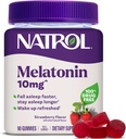Natrol Melatonin Gummies, Υποστήριξη ύπνου, 90 Strawberry-Flavored Adult Melatonin Gummies, 10 mg Βοηθήματα ύπνου για ενήλικες