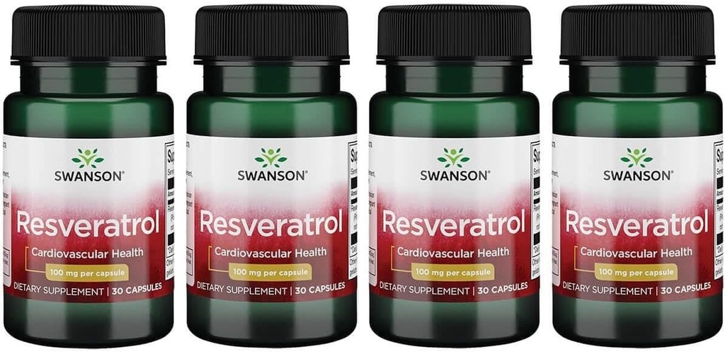 Swanson Resveratrol 100 100 Milligrams 30 Κάψουλες (4 Συσκευασία)