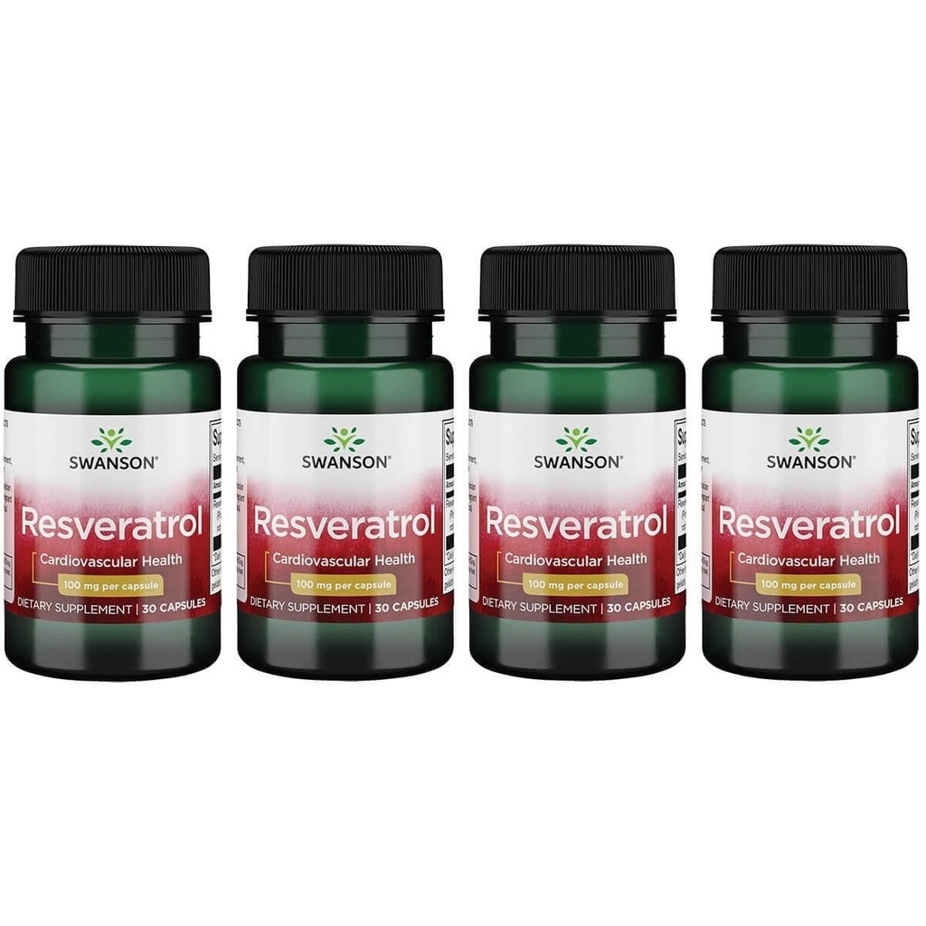 Swanson Resveratrol 100 100 Milligrams 30 Κάψουλες (4 Συσκευασία)