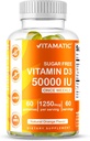 Vitamatic Sugar Free Vitamin D3 50.000 IU Εβδομαδιαίο συμπλήρωμα – 60 Pectin Based Gummies Υψηλής ισχύος Βιταμίνη D για τα οστά, δόντια & ανοσοποιητική υποστήριξη