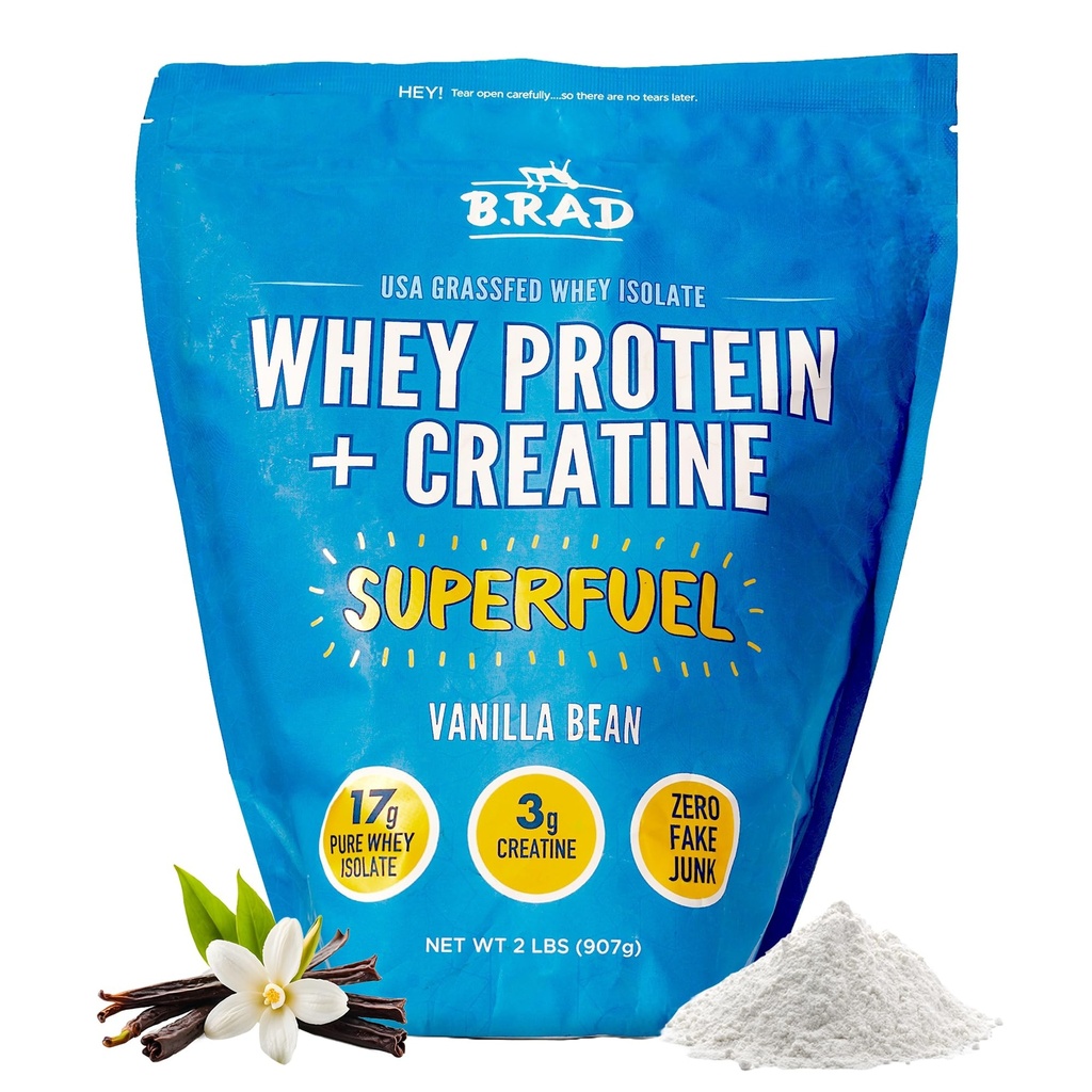 B.rad Superfuel - Grass Fed Whey Protein Isolate Ενισχύεται με Creatine 