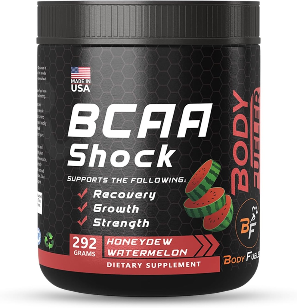 Amino Acid Energy Powder με BCAA, Best Intra & Post Processed Recovery Drink, Mus Recovery & Endurance Powder με BCAA Υποστηρίζει την ανάπτυξη των μυών, Honeydew Flavor, 292g - Made in USA