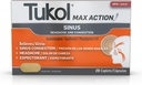 TUKOL Max Action Sinus, Συμφόρηση & Αιχμές Πίεσης για τον πόνο, Κεφαλαλγία Ανακούφιση, Αναμονή, Μη-Νύχτα, 20 κόμης