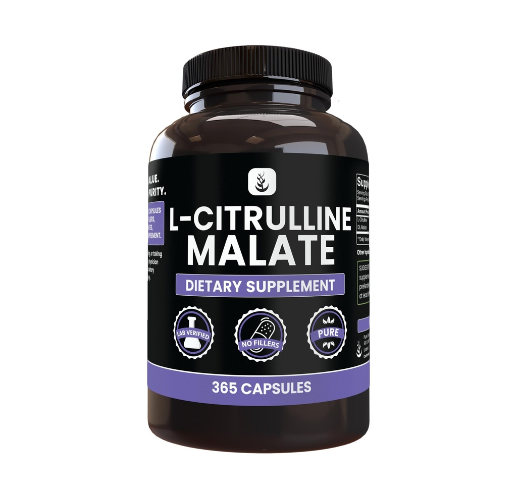ΑΝΩΤΑΤΑ ΑΡΧΙΚΑ ΣΥΣΤΑΤΙΚΑ L-Citrulline DL-malate 2:1 (365 κάψουλες) Όχι Μαγνήσιο ή Ρύζι Fillers, Πάντα καθαρό, Εργαστήριο Επαληθευμένο