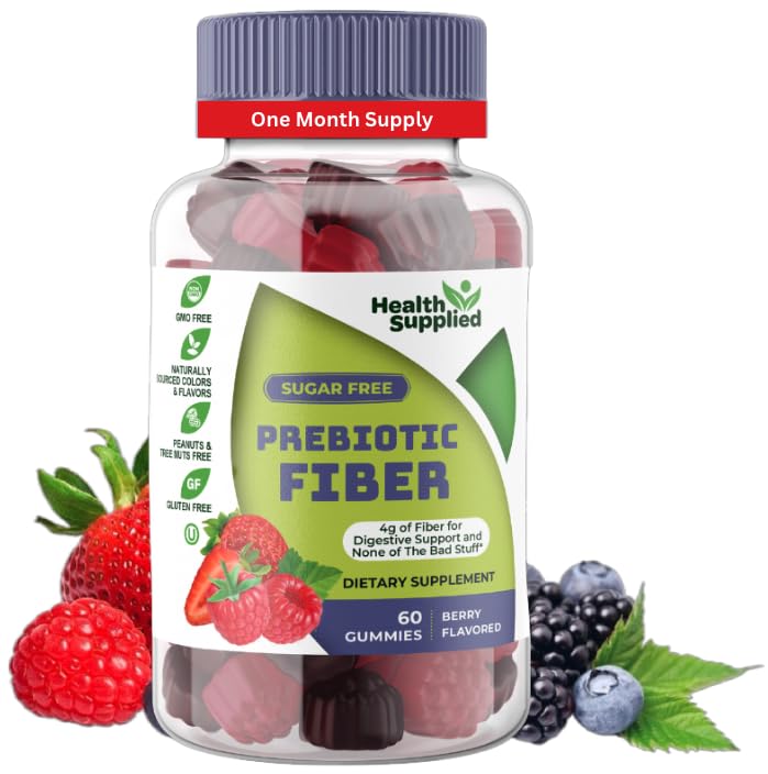 Mixed Berry Flavored Prebiotic Fiber Gummies - Υποστηρίζει Digestive System Μέσα από το καθάρισμα και την ανακούφιση δυσκοιλιότητα - Βοηθά με σχέδιο απώλειας βάρους - Μεγάλη γεύση και εύκολο να καταπιείτε