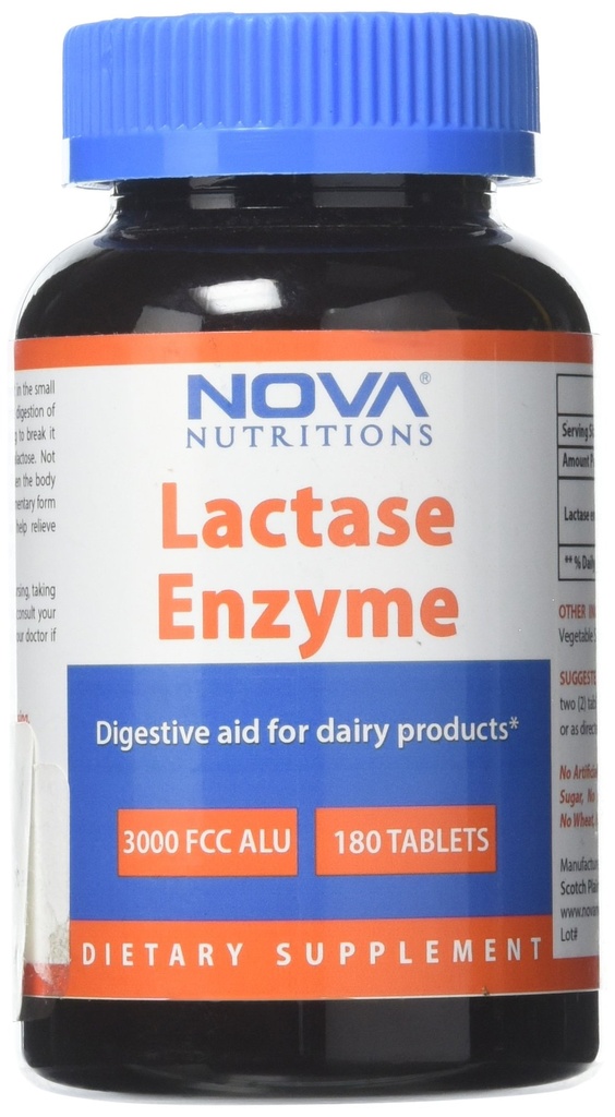 Nova Διατροφή Lactase Enzyme 3000 FCC ALU 180 δισκία