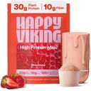 Happy Viking Strawberry Protein + Superfoods Powder, Δημιουργήθηκε από Venus Williams, 20G Protein, Low Carb, Keto, Vegan, Gluten-free, Non-GMO, Superfoods, Complete Meal Replacement, 1 Canister (24 oz.)