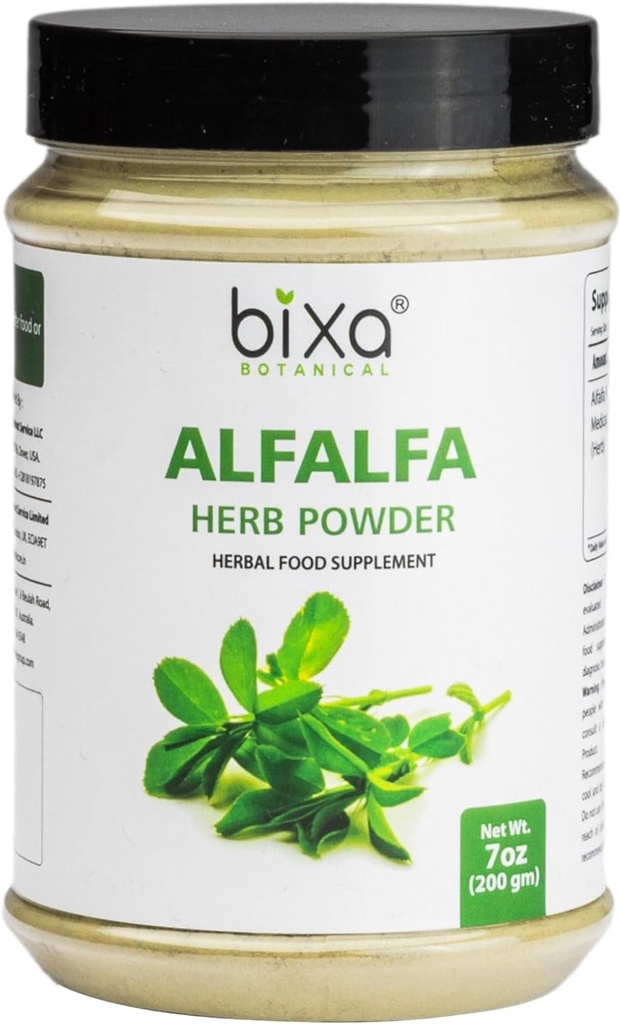 Bixa BOTANICAL Alfalfa Powder Pure (Medicago Sativa) Superfood 