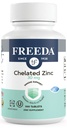 Freeda Chelated Zinc 30mg – TRAACS® Ψευδάργυρος Διγλυκινικός για Υψηλή Απορρόφηση – Vegan, Kosher, Απαλός στο στομάχι – Ανοσοποιητική Υποστήριξη για Ενήλικες, Άνδρες και Γυναίκες – 100 Tiny Tablets