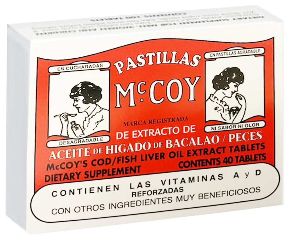 Mccoy Cod/ Fish δισκία Εκχυλίσματος Ηπατικού Έλαιου 40