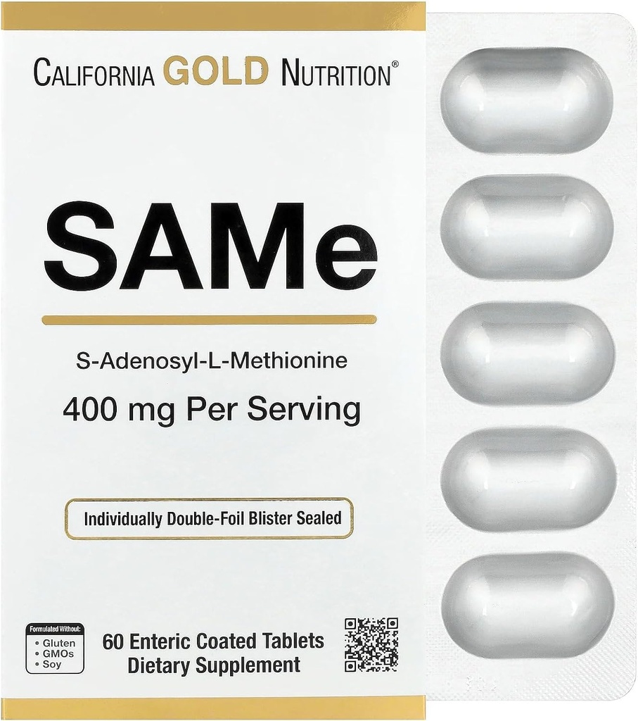California Gold Nutrition Same, Disulfate Tosylate, 400 mg, 60 Enteric Coated Tablets