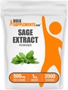 BulkSupplements.com Sage Extract Powder - Βότανο Συμπληρώματα, Sage Powder, Antioxidant Source - Χωρίς γλουτένη, 500mg ανά Σερβίρισμα, 1kg (2,2 lbs) (πακέτο των 1)