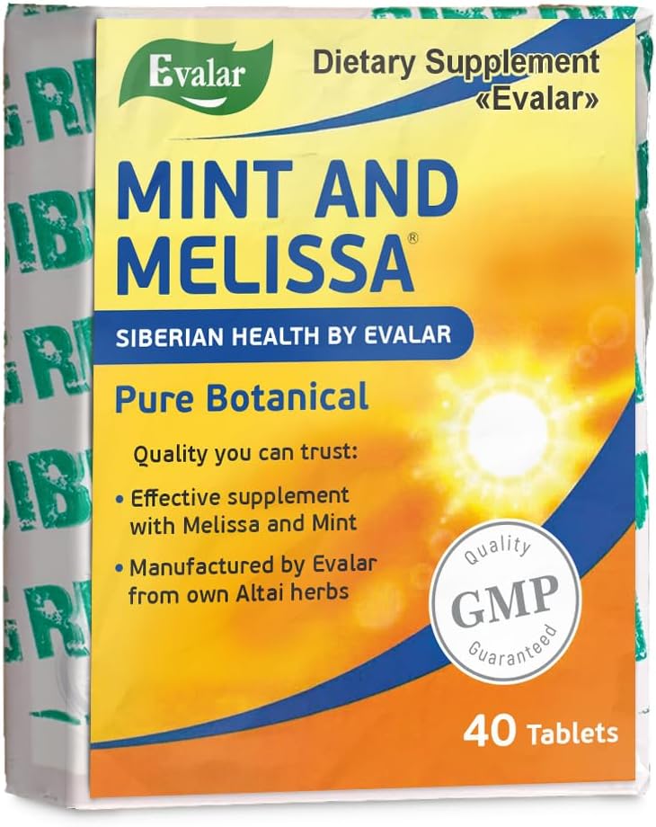Evalar Melissa Mint Σιβηρικά Βότανα Relaksozan 40 Tabs
