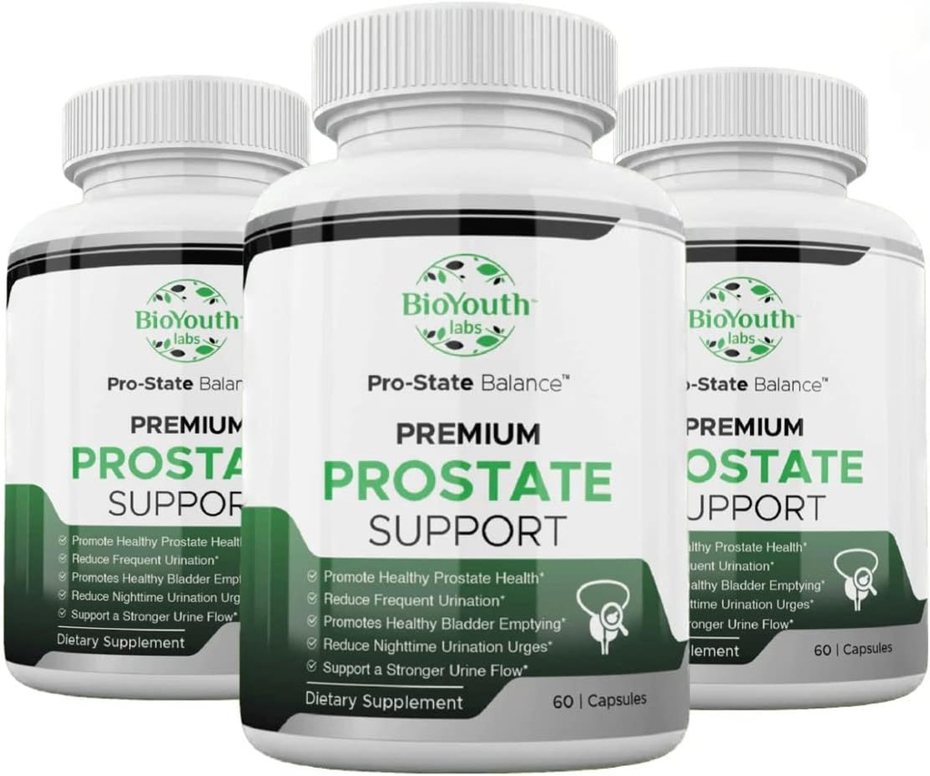Labs Natural Prostate Health Supplement for Men, 180 Κάψουλες - Θρεπτικό μείγμα σκόρδου, Punicalagins, Tribulus Terrestris & Selenium για καλύτερη ροή ούρων και μειώνει τη συχνή ούρηση