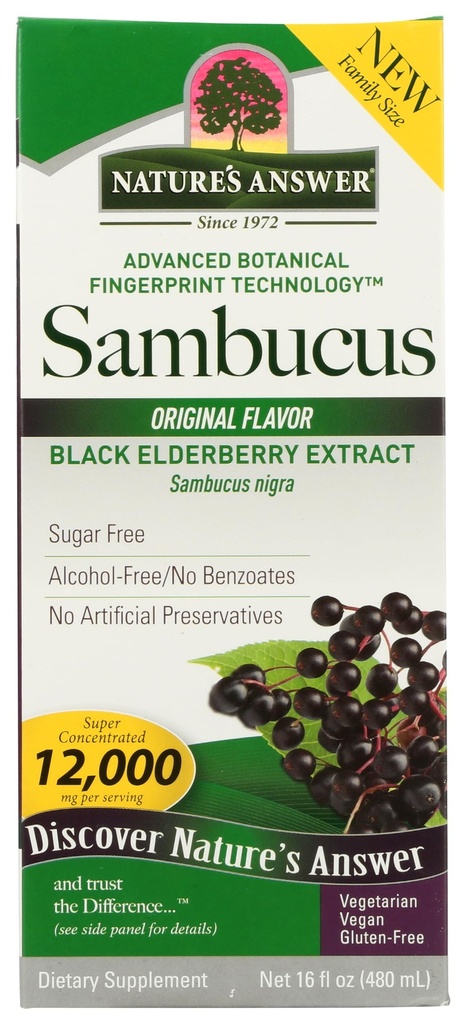 Απάντηση της φύσης Sambucus Elderberry Syrup 16 Ουγγιά 