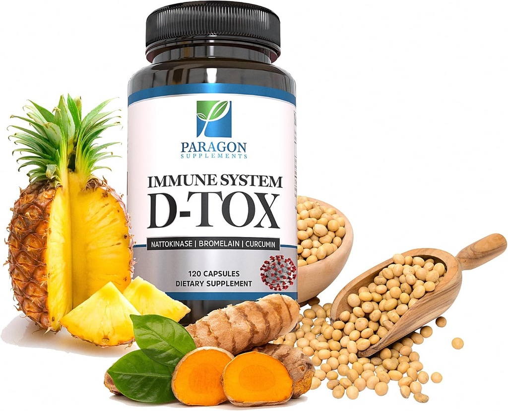 Απομάκρυνση πρωτεΐνης Spike - Original Spike Detox Formula με Nattokinase, Bromelain & Curcumin - 3-σε-1 Συμπλήρωμα ανοσοποιητικού συστήματος - Μη-GMO, Vegan, Gluten-free - Made in USA - 120 Κάψουλες (30 Day Supply)
