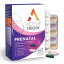 Active Iron Supplement 25mg + Prenatal Multivitamin, Clinically Proven to Increase Iron & Reduce Tiredness, Maximum Absorption, Gentle, Non-Constipating, 30 Capsules + 30 Time Release Tablets