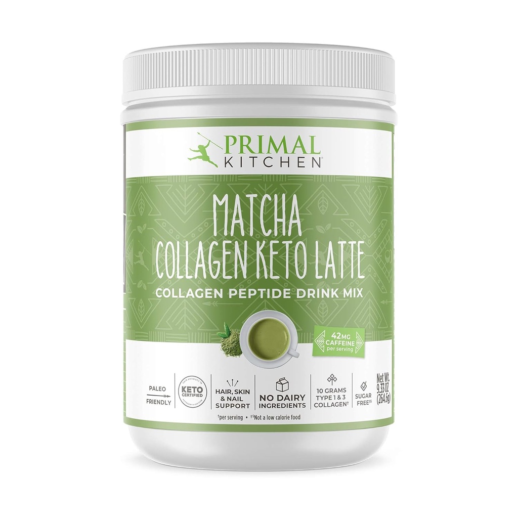 Πρωτότυπη κουζίνα Matcha Collagen Keto Latte σκόνη, χωρίς ζάχαρη κολλαγόνο πεπτίδια, 9.33 ουγγιά
