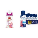 BOOST Breeze Clear Nutritional Drink, 9g Protein, 250 Nutrient-Rich Calories, Wild Berry, 8 fl oz & Ensure Liquid Clear Nutrition Drink, 0g fat, 8g of protein, Blueberry Pomegranate, 10 Fl Oz