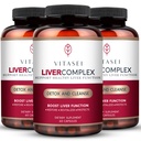 VITASEI Liver Cleanse Detox & Repair, Liver Complex W/Milk Thistle Extract, Garcinia, Curcumin C3, συμπλήρωμα βοτάνων υποστήριξης, Detox Formula για γυναίκες & άνδρες, 60 κάψουλες (πακέτο των 3)