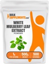 BulkSupplies.com Λευκό Mulberry Leaf Extract Powder - Λευκό Mulberry Extract, συμπλήρωμα βοτάνων - Χωρίς γλουτένη, 1g ανά Σερβίρισμα, 500g (1.1 lbs) (Pack of 1)