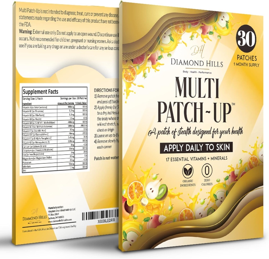 Diamond Hills Multi Patch-Up – 30ct Daily Patches – Χωρίς θερμίδες & Χωρίς ζάχαρη