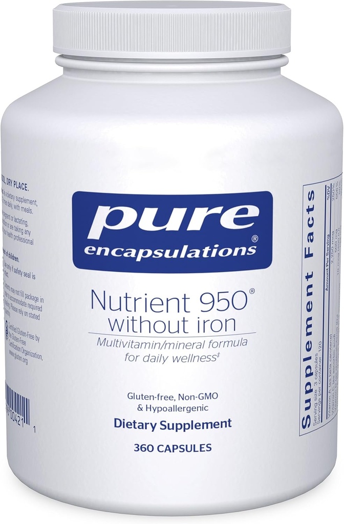 Pure Encapsulations Nutrient 950 Χωρίς Σιδήρο 