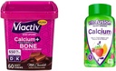 Viactiv Calcium Chews 60 Count & vitafusion Calcium Gummy Vitamins 100 Count - Συμπληρώματα ασβεστίου για την υποστήριξη οστών & δοντιών