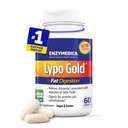 Enzymedica Lypo Gold, Υψηλής ισχύος Lipase Digestive Ένζυμα για τη λιπαρή πέψη, υποστηρίζει περιστασιακή Bloating Relief & Digestive Health, Keto-Friendly, Vegan, 60 κάψουλες