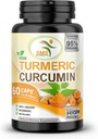 Pure Turmeric Curcumin 1000 mg Black Pepper Extract 95% CURCUMINOIDS, Non GMO, Αυξημένη απορρόφηση, Χωρίς γλουτένη, 500mg 60 κάψουλες λαχανικών