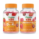 Lifeable Vitamin D3 + Vitamin K2 Kids + Probiotic 2 Billion CFU Kids, Gummies Bundle - Great Tasting, Vitamin Supplement, Gluten Free, GMO Free, Chewable Gummy