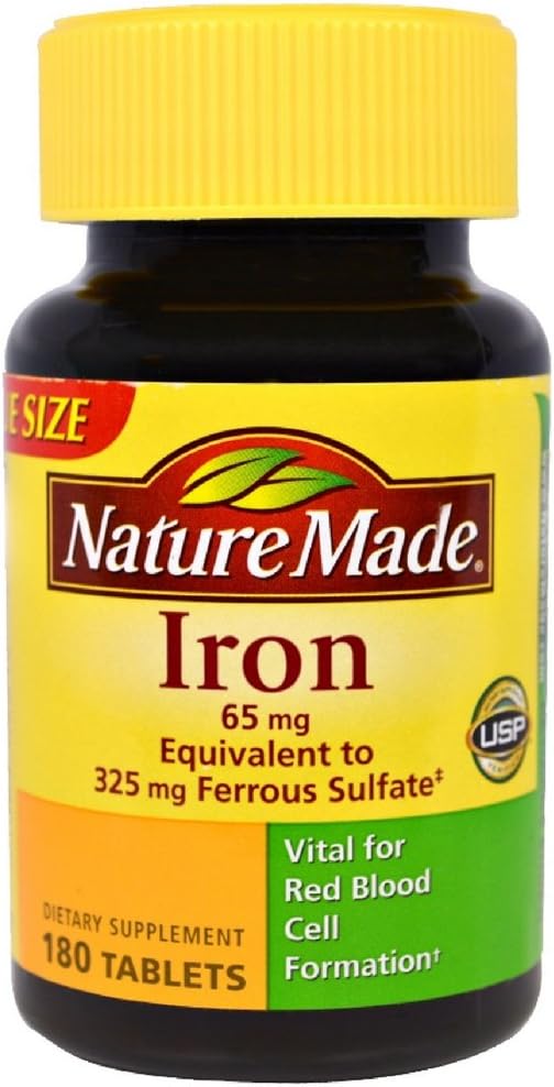 Nature Made Iron 65 mg Tabletισκία 180 ea (συσκευασία 3)