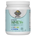 Garden of Life Sport Whey Plus Διαχείριση βάρους με Amino Energy - 20g Grass Fed Protein Isolate για γυναίκες και άνδρες - Vanilla Powder - με Capsimax, 2 δισεκατομμύρια CFU Probiotics, Περίπου 15 εξυπηρετήσεις