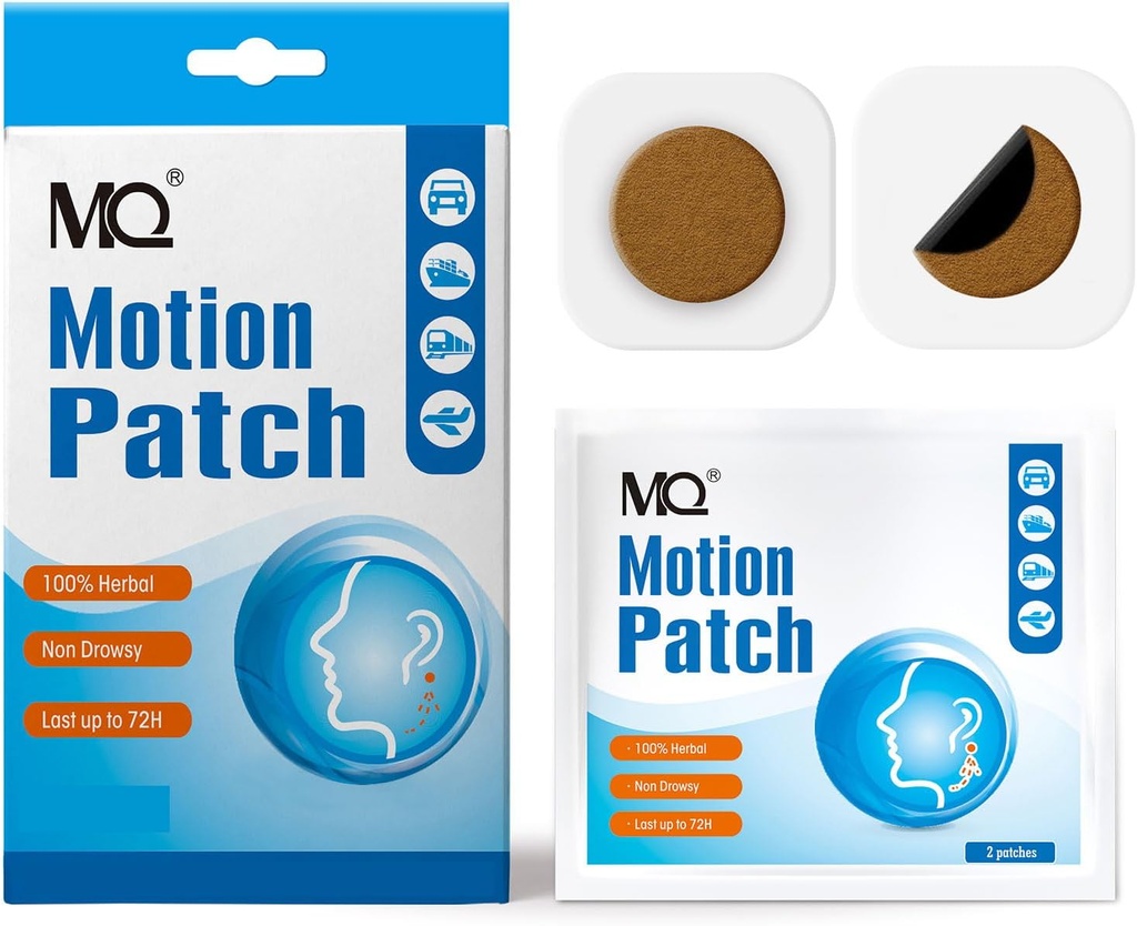 MQ Motion Sickness Patch, 40 Count,Non Drowsy Sea Sickness Patches Πίσω από το αυτί για το ταξίδι Cruise Ship, Αδιάβροχο αυτοκίνητο Sick Patches Γρήγορη Δράση & Long Last 72H