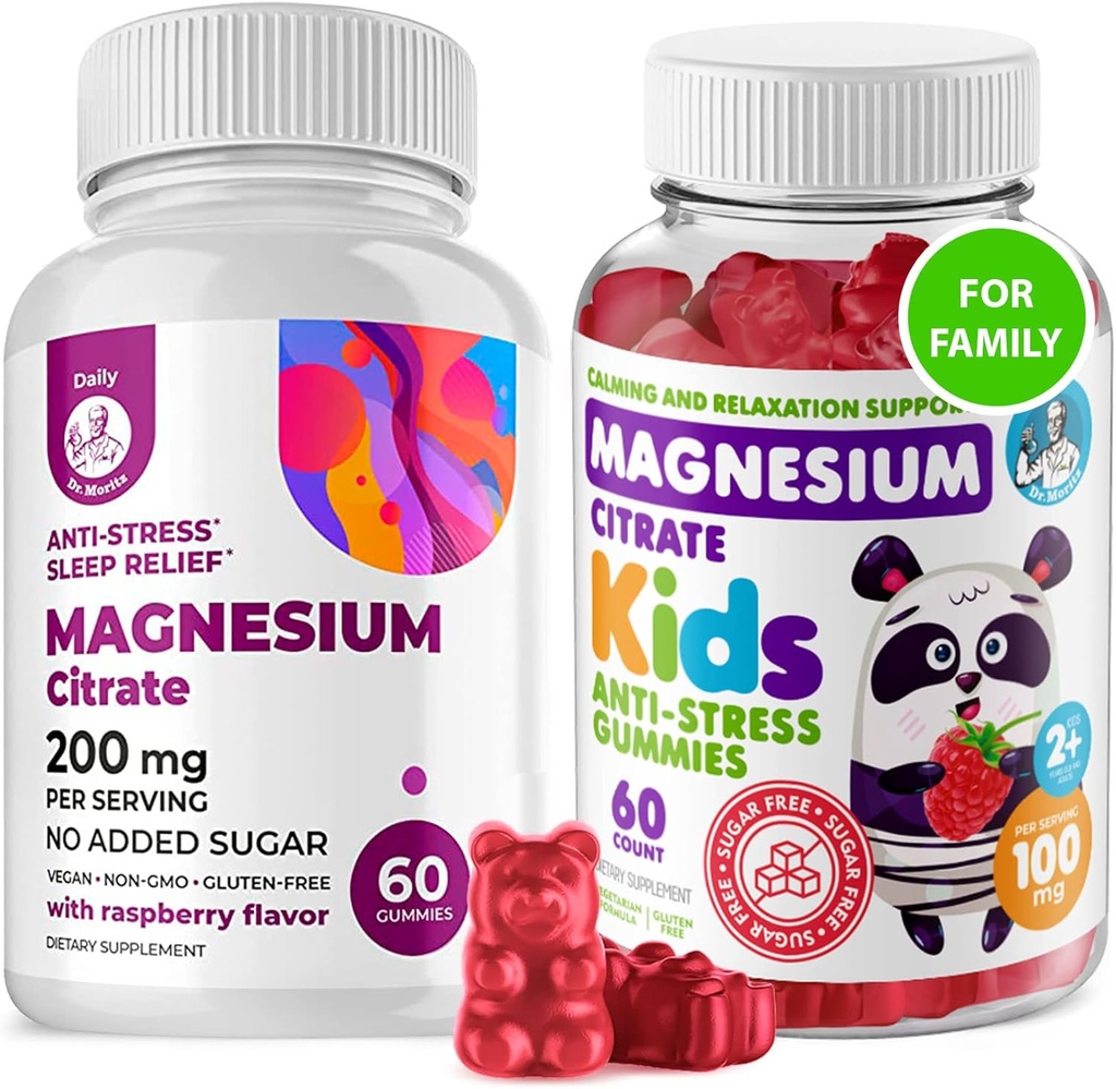Παιδιά Μαγνήσιο 60 Count and Magnesium 60 Count Gummies Sugar-Free - Calm Magnesium Gummies συμπλήρωμα για τα παιδιά, χωρίς ζάχαρη Μαγνήσιο Ήρεμες μάσημα για τα παιδιά και τους ενήλικες